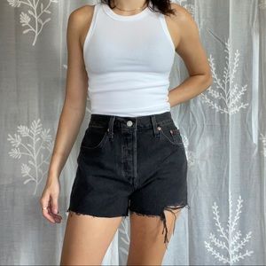 Black Levi 501 shorts